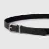 Vegan Leather Thin Western Belt