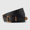 Vegan Leather Wide Belt