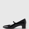 Vegan Patent Leather Mary Jane Heels