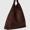 Vegan Suede Slouchy Tote Bag