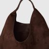 Vegan Suede Slouchy Tote Bag