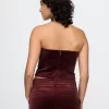 Velvet Cropped Tube Top