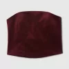 Velvet Cropped Tube Top