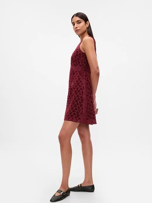 Velvet Floral Mini Dress Velvet Floral Mini Dress