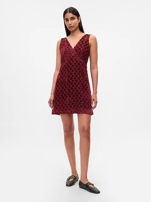 Velvet Floral Mini Dress Velvet Floral Mini Dress