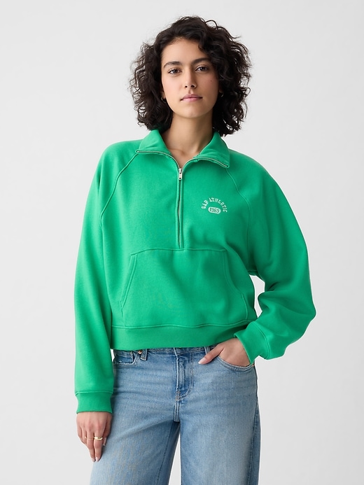 Vintage Soft Cropped Half-Zip Pullover Vintage Soft Cropped Half-Zip Pullover