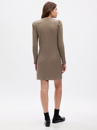 Waffle Henley Mini Dress