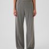 Wide-Leg Seamed Pull-On Pants