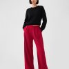 Wide-Leg Seamed Pull-On Pants