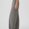 Wide-Leg Seamed Pull-On Pants