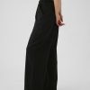 Wide-Leg Seamed Pull-On Pants