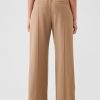 Wide-Leg Seamed Pull-On Pants