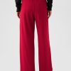 Wide-Leg Seamed Pull-On Pants