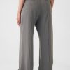 Wide-Leg Seamed Pull-On Pants