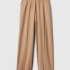 Wide-Leg Seamed Pull-On Pants