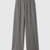 Wide-Leg Seamed Pull-On Pants