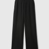 Wide-Leg Seamed Pull-On Pants