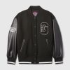 Wool Varsity Logo Boyfriend Jacket